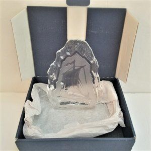 Nybro Viking Ship Swedish Crystal NEW